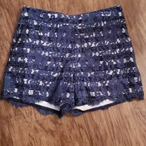 Cartonnier Navy Lace Shorts 4" Inseam